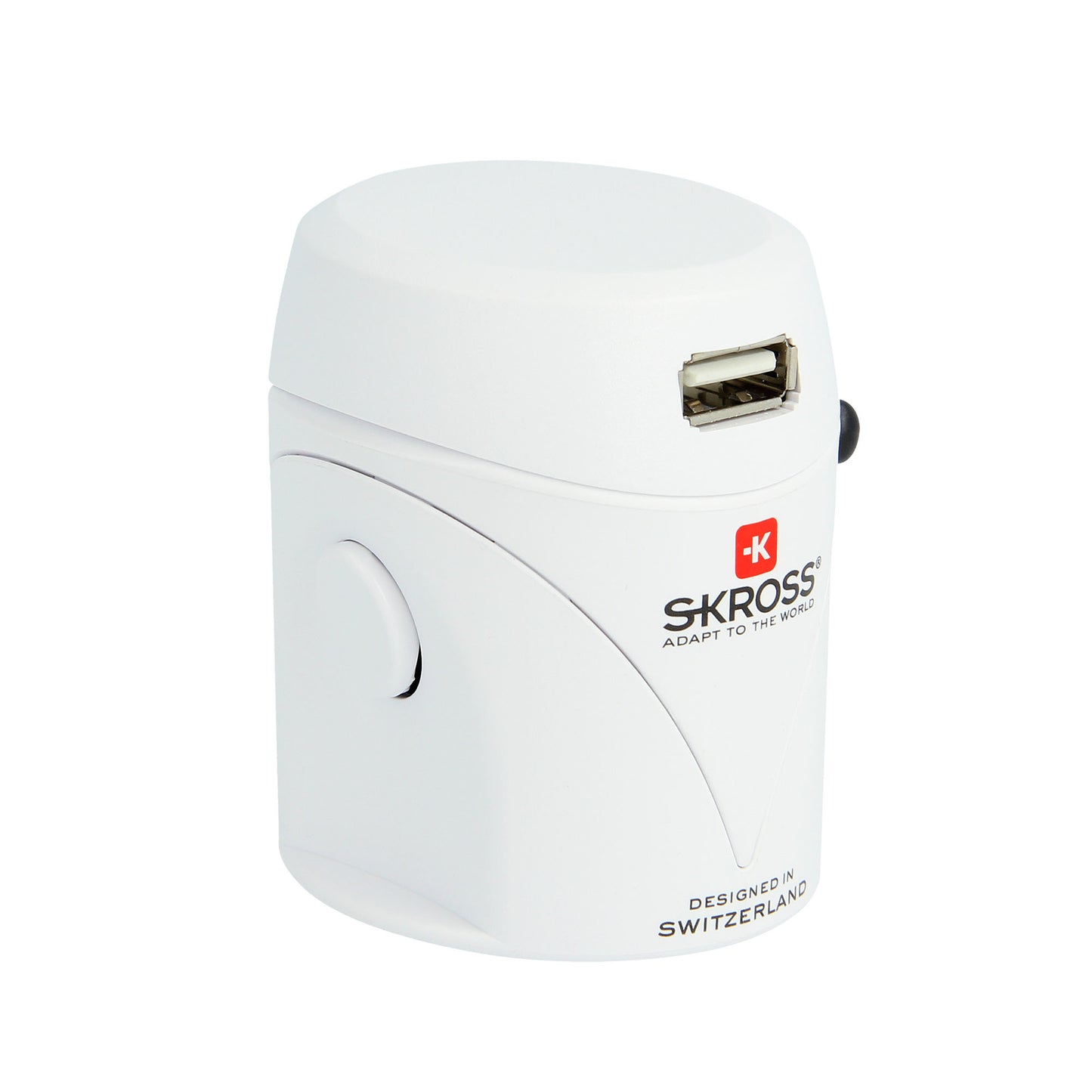 SKROSS ADAPTER WORLD - CLASSIC W/ USB CHARGER (BLISTER) - WHITE