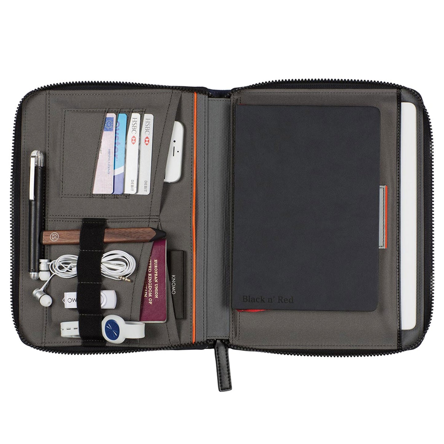 KNOMO ORGANISER IPAD AIR 10 INCH KNOMAD ZIP FOLIO - BLUE