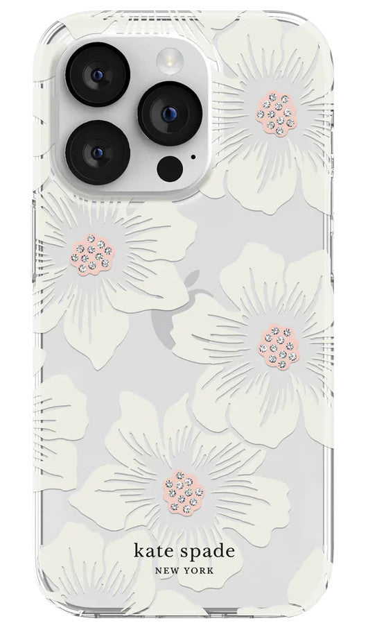 KATE SPADE CASE FOR IPHONE 14 PRO (MAGSAFE) - HOLLYHOCK FLORAL CLEAR (650450169835)