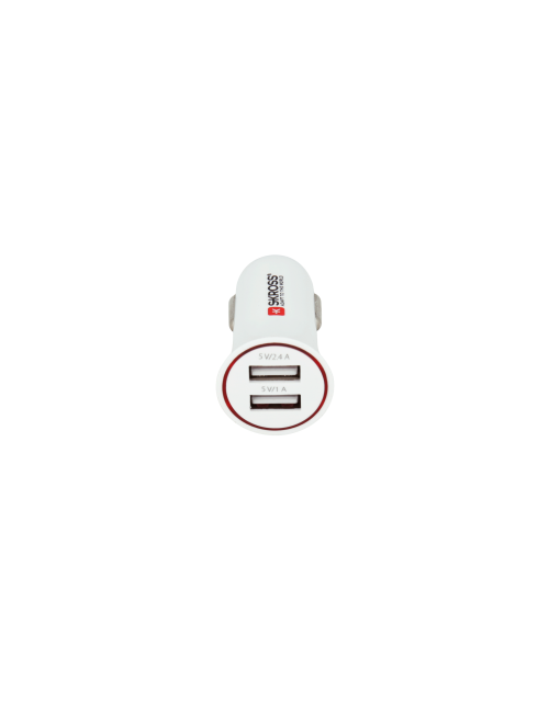 SKROSS CAR CHARGER - MIDGET DUAL USB 3.4A (BLISTER) - WHITE