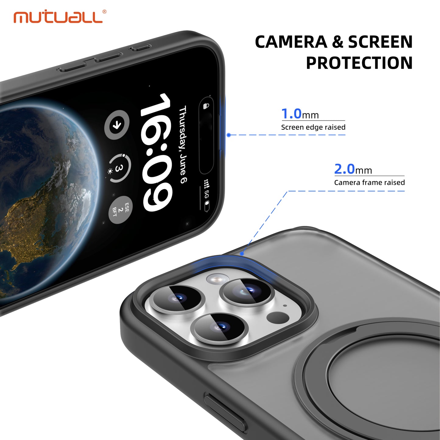 Mutuall Armor Magsafe Series iPhone 16 Pro Max Grey