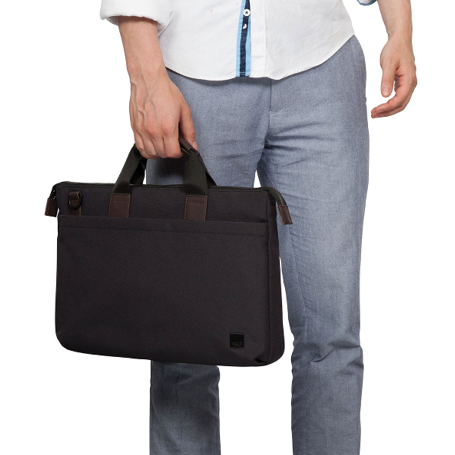 KNOMO BRIEFCASE BAG 15 INCH OXBERRY - CHARCOAL