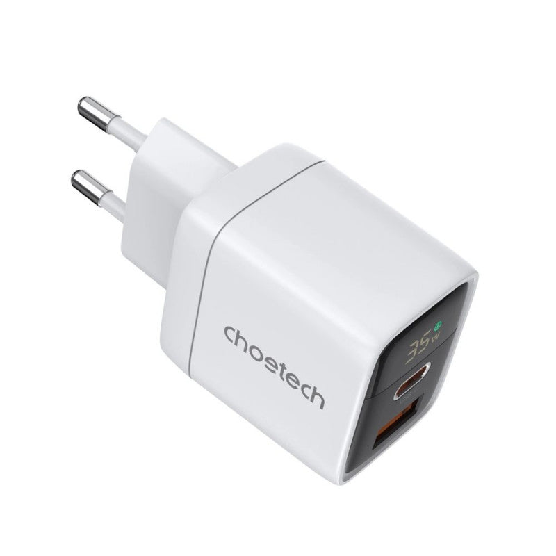Choetech PD35W GAN A+C Display wall charger white