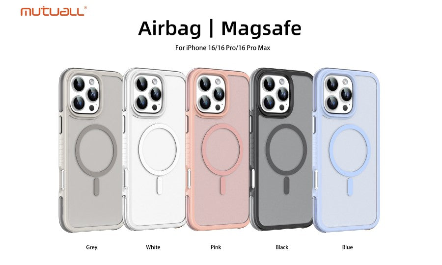 Mutuall Airbag Magsafe Series iPhone 16 Pro Pink