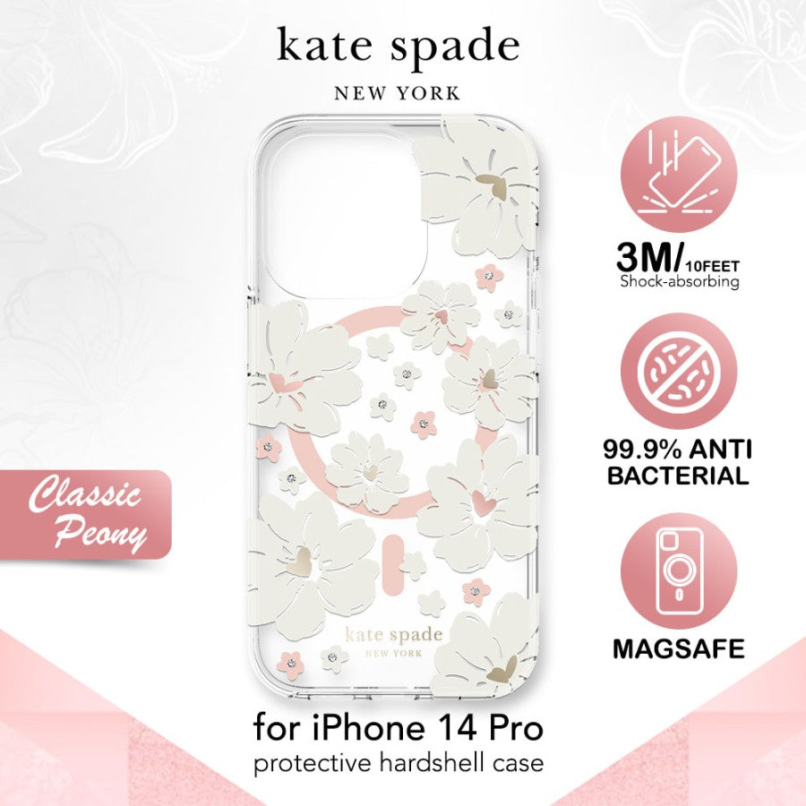 KATE SPADE CASE FOR IPHONE 14 PRO (MAGSAFE) - CLASSIC PEONY (650450082257)