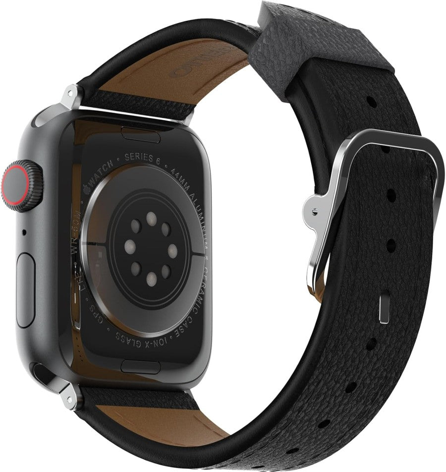 OtterBox Apple Watch 42/44/45mm Symmetry Cactus Leather Band - Noir Ash Black