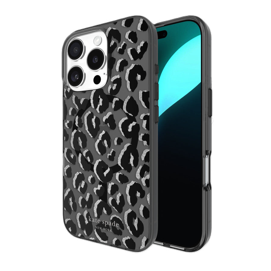 Kate Spade Protective - City Leopard Black w/MagSafe (iPhone 16 Pro)