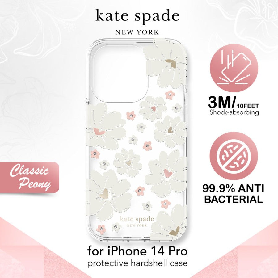 KATE SPADE CASE FOR IPHONE 14 PRO - CLASSIC PEONY (650450081632)