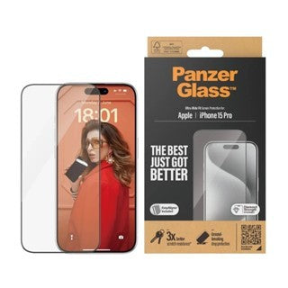 PanzerGlass Screen Protector For iPhone 15 Pro | UWF