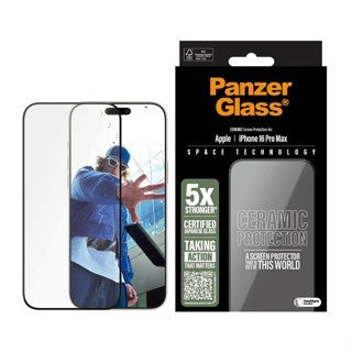 PanzerGlass® Ceramic Screen Protector iPhone 16 Pro Max| Ultra-Wide Fit