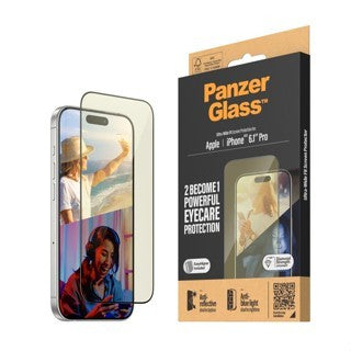 PanzerGlass Screen Protector For iPhone 15 Pro| UWF | Anti-Reflective&Bluelight