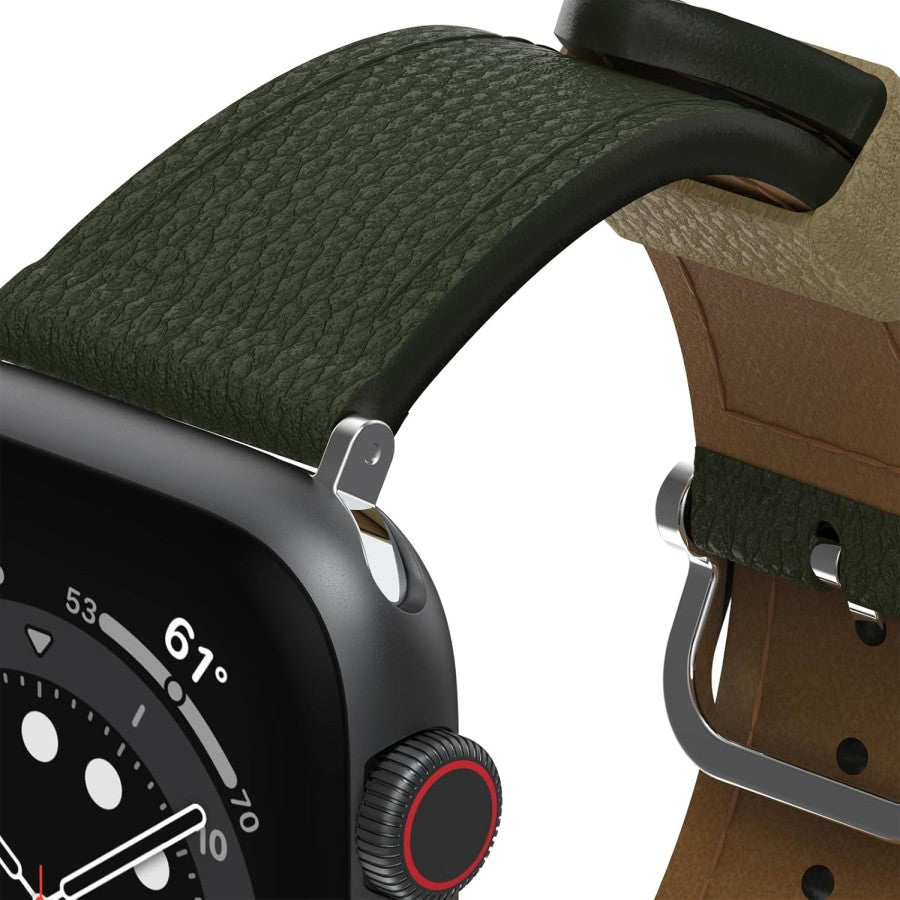 OtterBox Apple Watch 42/44/45mm Symmetry Cactus Leather Band - Cactus Groove Green