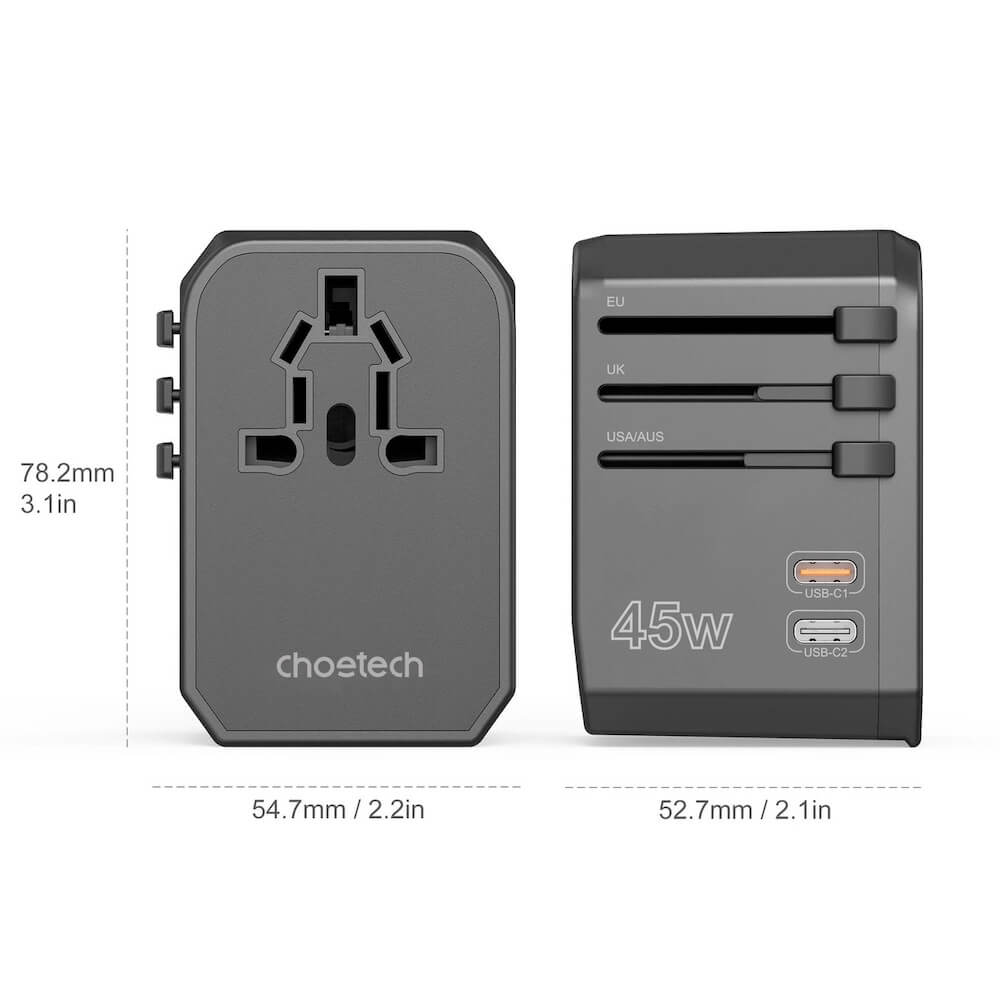 Chotech PD45W 2C+2A Travel Wall Charger