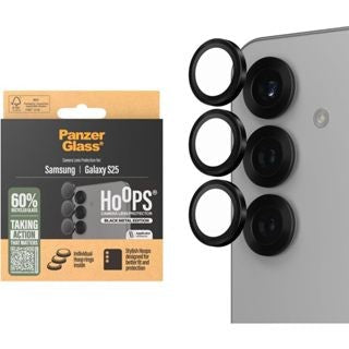 PanzerGlass® Camera Lens For Samsung Galaxy S25 Ultra - Hoops - Black Metal edition