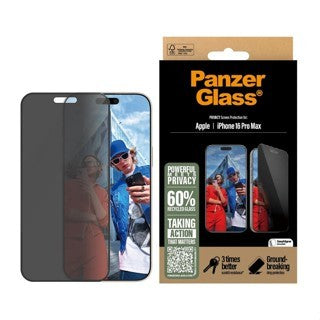 PanzerGlass® Privacy Screen Protector iPhone16 Pro Max | Ultra-Wide Fit