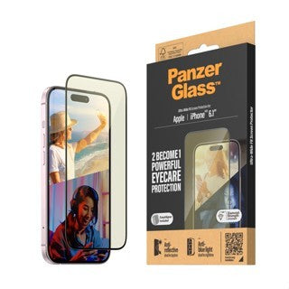 PanzerGlass Screen Protector For iPhone 15 | UWF | Anti-Reflective&Bluelight