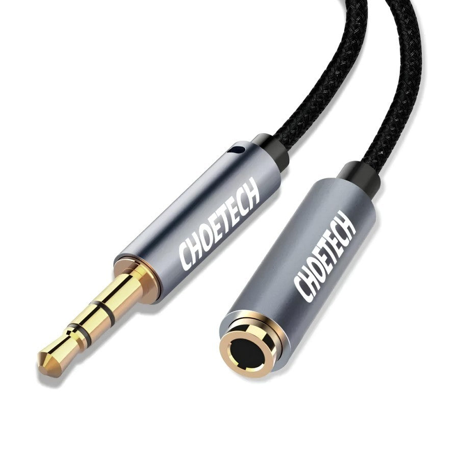 Choetech 3.5mm DC male to DC female 2m Audio Cable black