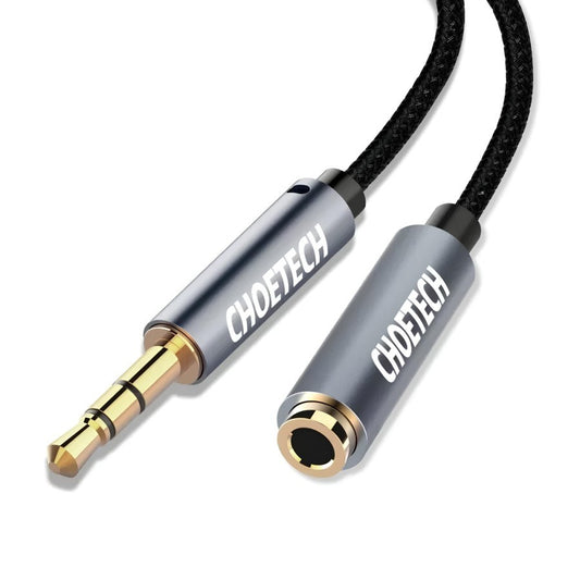 Choetech 3.5mm DC male to DC female 2m Audio Cable black