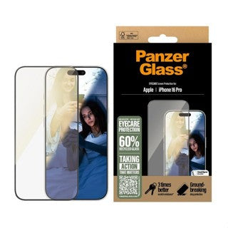 PanzerGlass® EyeCare Screen Protector iPhone 16 Pro| Ultra-Wide Fit