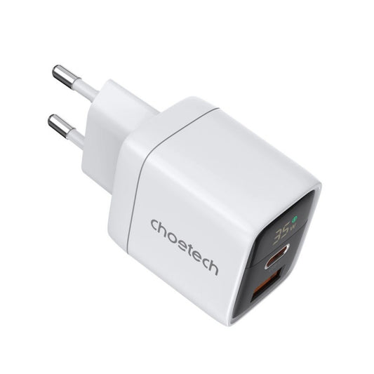 Choetech PD35W GAN A+C Display wall charger white