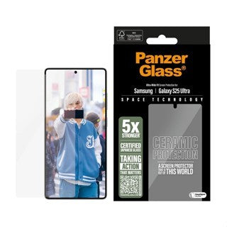 PanzerGlass® Ceramic Screen Protector Samsung Galaxy S25 Ultra | Ultra-Wide Fit. WA