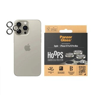 PanzerGlass iPhone 15 Hoops 15 Pro | 15 Pro Max (3 Lens) Natural Titanium