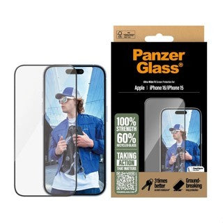 PanzerGlass® Screen Protector iPhone 16 | Ultra-Wide Fit