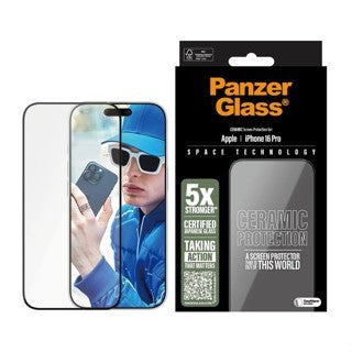 PanzerGlass® Ceramic Screen Protector iPhone 16 Pro | Ultra-Wide Fit