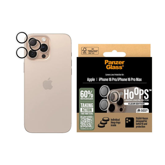 PanzerGlass® Hoops™ Transparent Lens Protector iPhone 16 Pro | iPhone 16 Pro Max