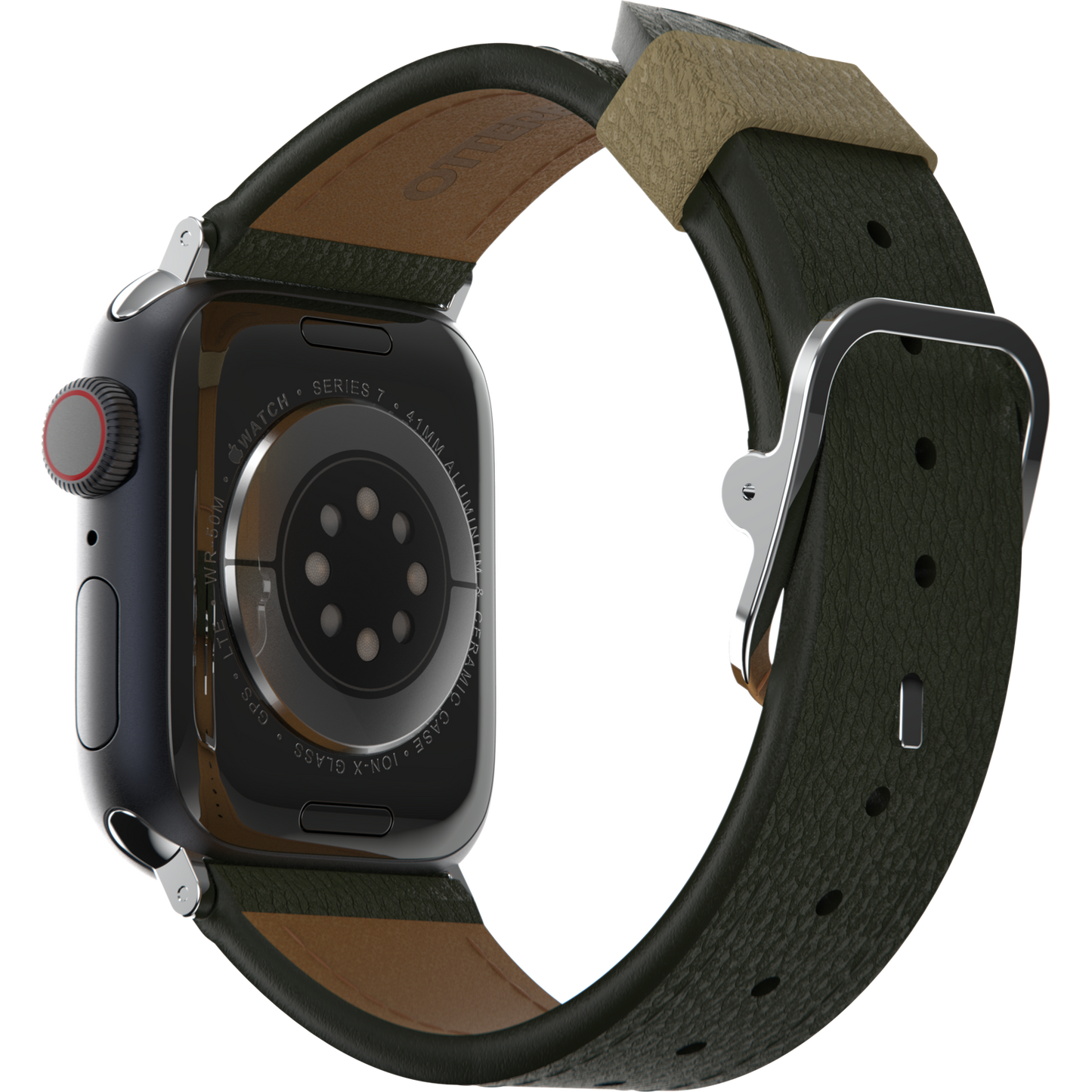 OtterBox Apple Watch 42/44/45mm Symmetry Cactus Leather Band - Cactus Groove Green