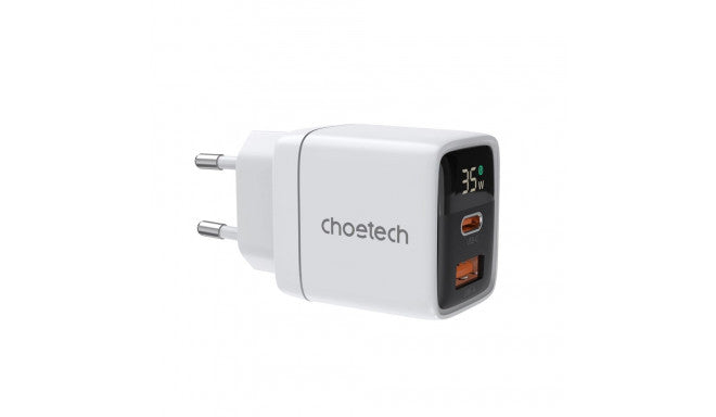 Choetech PD35W GAN A+C Display wall charger white