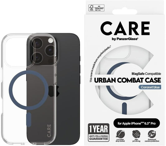 CARE by PanzerGlass® Case Flagship Blue MagSafe iPhone 16 Pro Max
