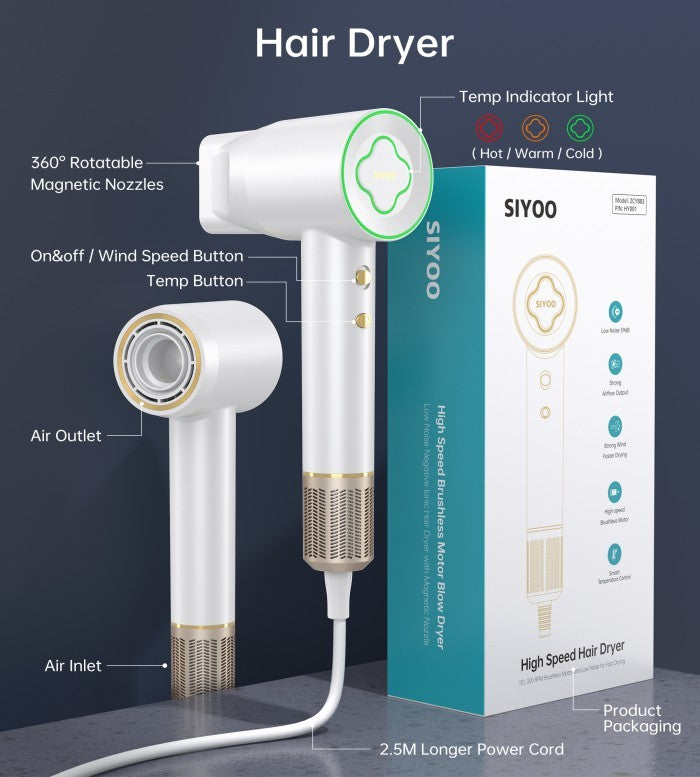 SIYOO Hairdyer High speed hair dryer