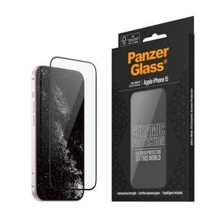 PanzerGlass Screen Protector For iPhone 15 Pro | UWF Ceramic